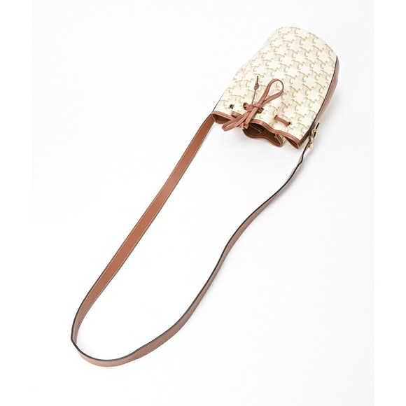 Celine Drawstring Triomphe Small Bag White - Picture 1 of 10